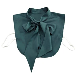 Butterfly Tie Green White Leopard print Fake Collar Detachable Collar Fake Women Vintage Ladies False Blouse Collar Half Shirt