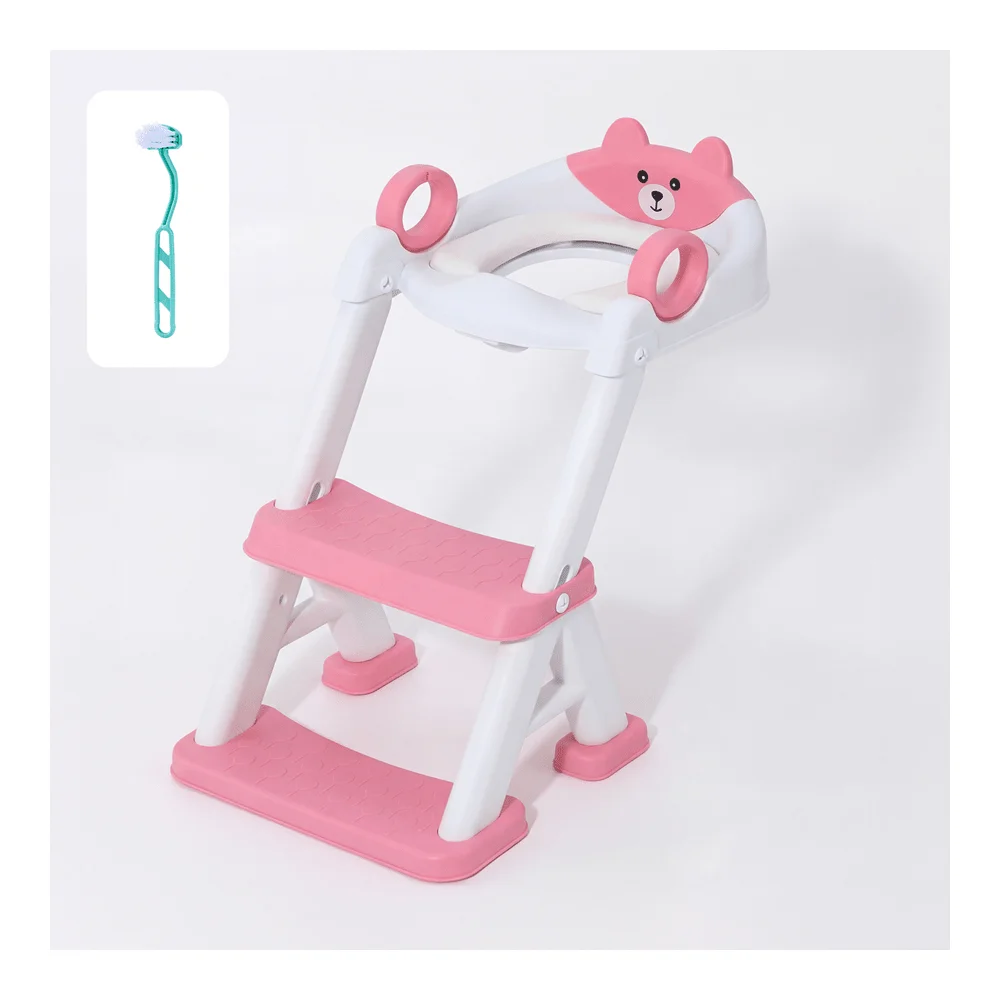 

Potty Training Toilet Seat With Ladder, 2In1 AntiSlip Step Stool For Boys Girls, Waterproof Soft Cushion, Upgraded Splash Guard