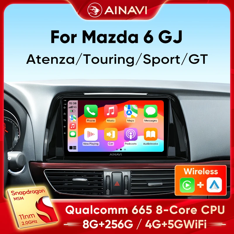 

Ainavi Car Radio For Mazda 6 GJ Atenza Touring Sport GT Wireless Carplay Android Auto Stereo Multimedia Player WiFi 4G 2 Din