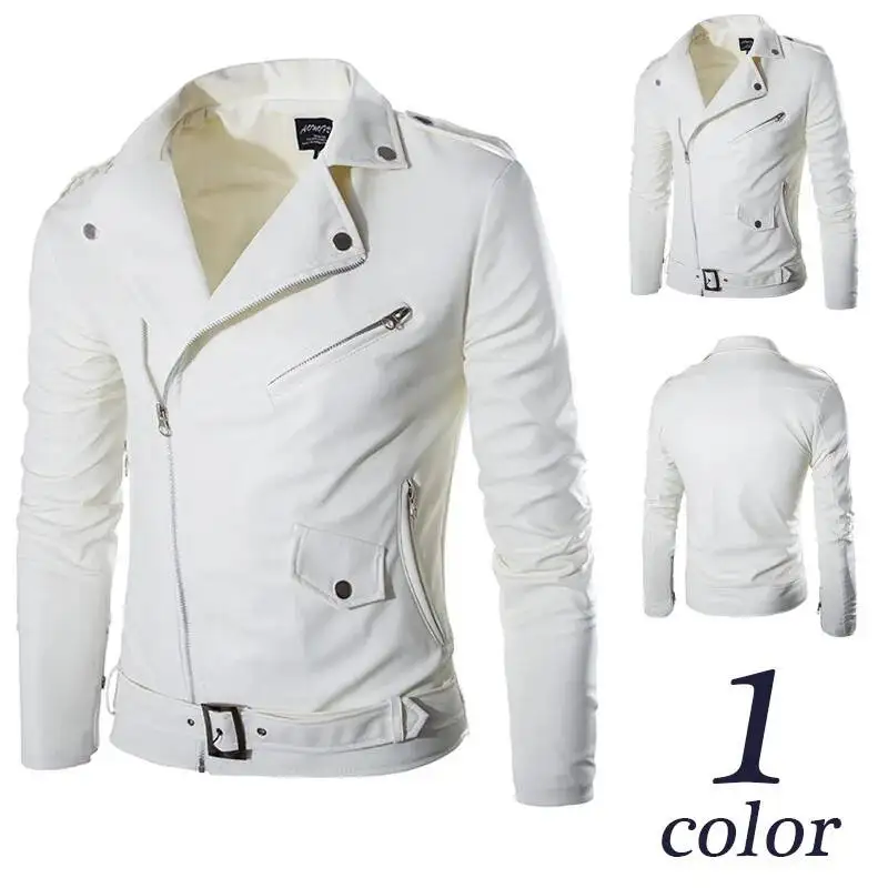 Of Out Aowofs Stock Not Boutique Men's Fashion Motorcycle Leather Clothes British White Washed Leather Clothes Y018 M-4xl