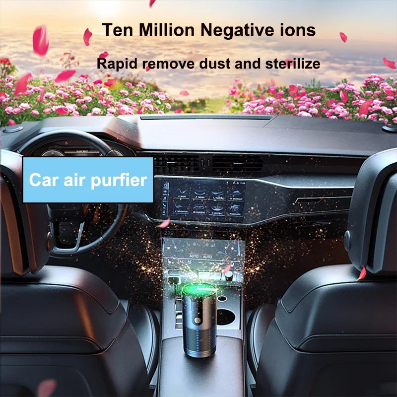 Xiaomi Youpin Car Air Purifier  Room Deodorizer Negative Ion Remover Smoke HEPA Filter Portable Air Cleaner Freshener for Home