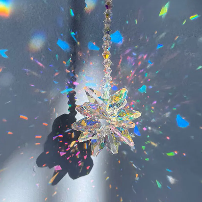1 pieza de adorno colgante de cristal brillante con forma de estrella, adecuado para decoración de ventanas y oficinas, el regalo de aniversario ideal para ella/él