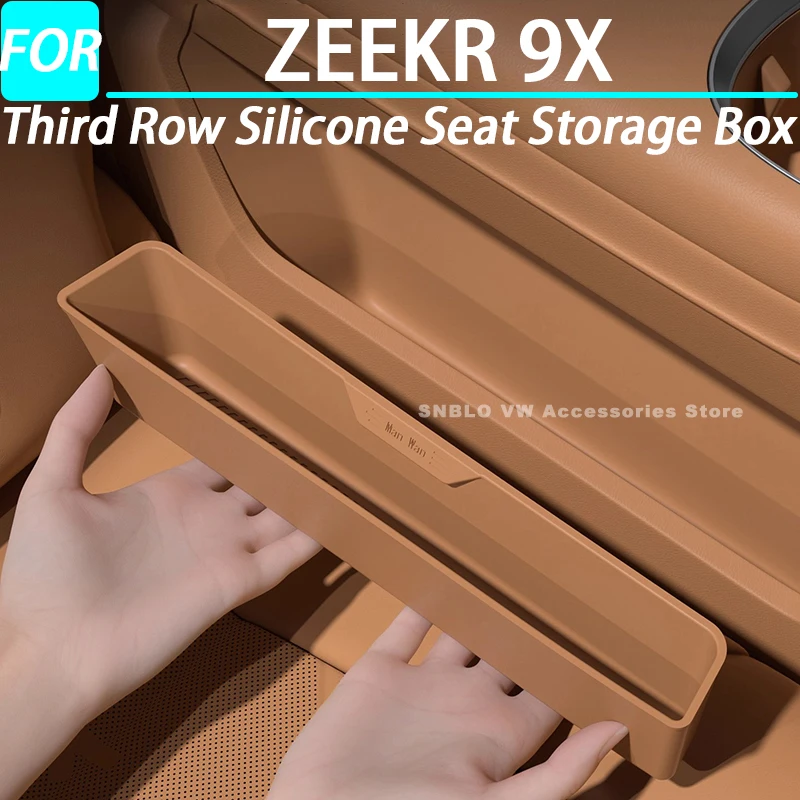 Boîte de rangement de siège en Silicone de troisième rangée de voiture pour accessoires intérieurs ZEEKR 9X 2025