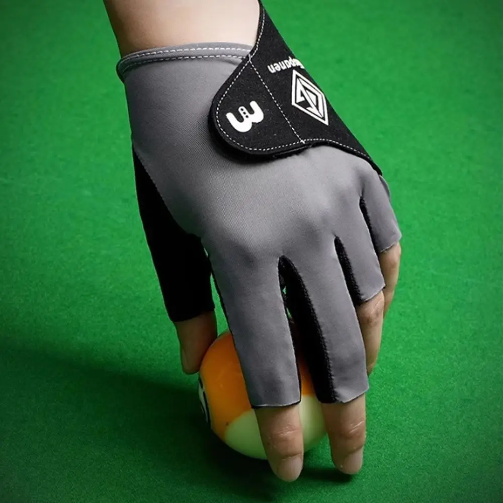 Fashion Left Hand Billiards Glove Non Slip Breathable Half Fingers Glove Elastic Snooker Gloves Fitness Accessories