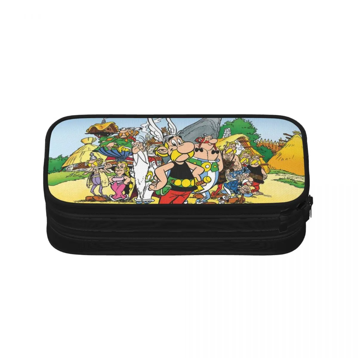 Imagem -03 - Asterix e Obelix Estojos de Lápis Dogmatix Grande Armazenamento Pen Bags Pen Box Lápis Bolsa para Meninos e Meninas Estudantes Papelaria Escola