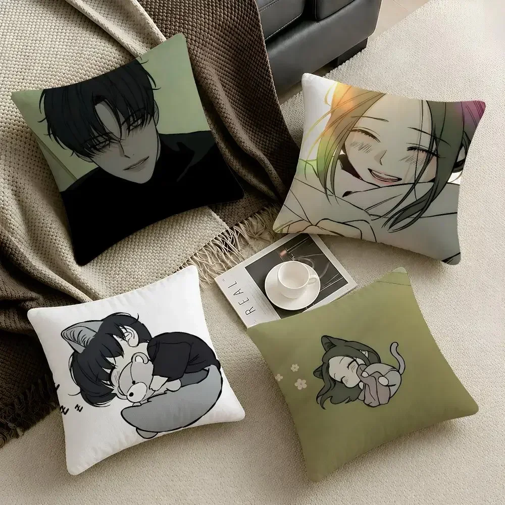 Manhwa Tears on a Withered Flower Taeha Cushion Cover Throw Pillow Soft Short Plush Cozy Durable Sofa Bedroom HomeDecor
