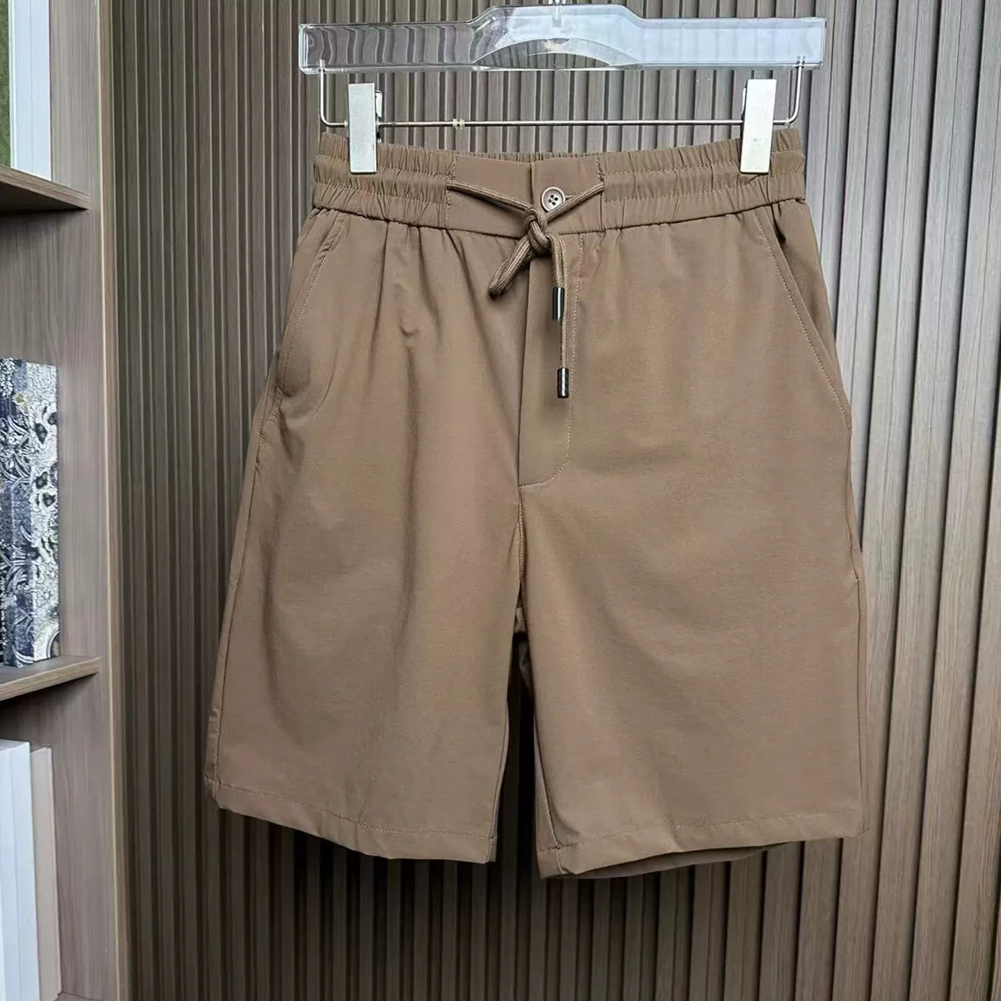 

Italian old money BC badge embroidered drawstring sports five-point casual pants beach shorts