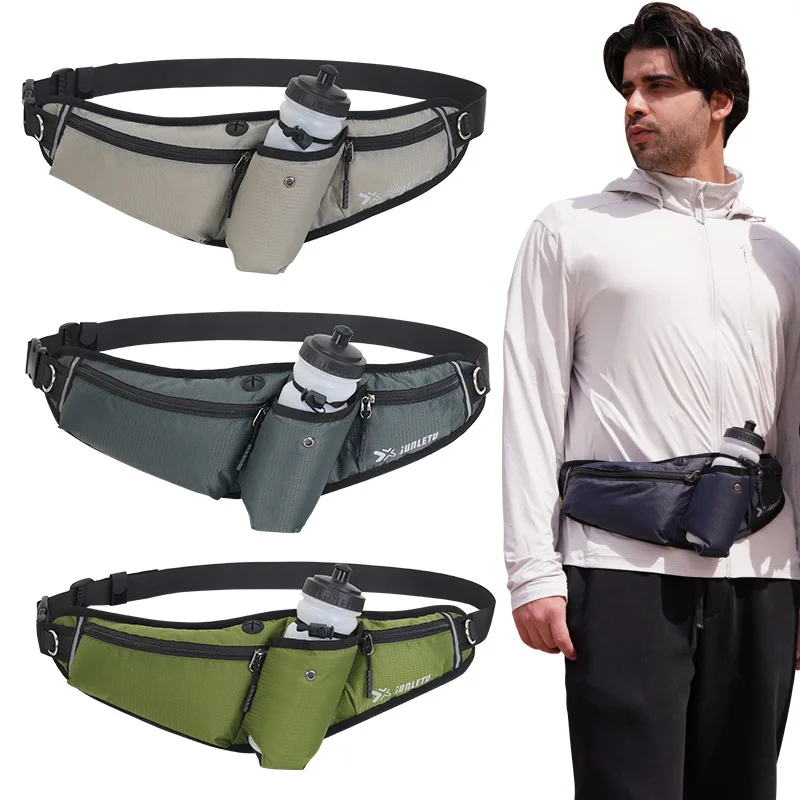 

Водонепроницаемая нагрудная сумка для бега и фитнеса большой емкости, многофункциональная нейлоновая поясная сумка для спортивной бутылки с водой на открытом воздухе