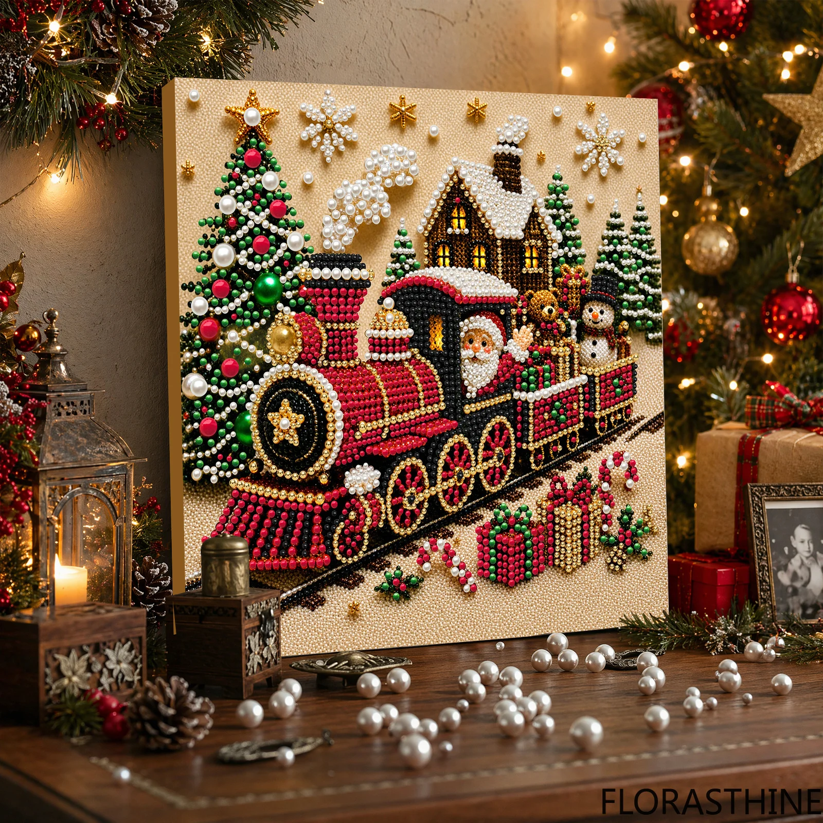 Resin Art Frame - Christmas Pearl Diamond Painting Art Kit