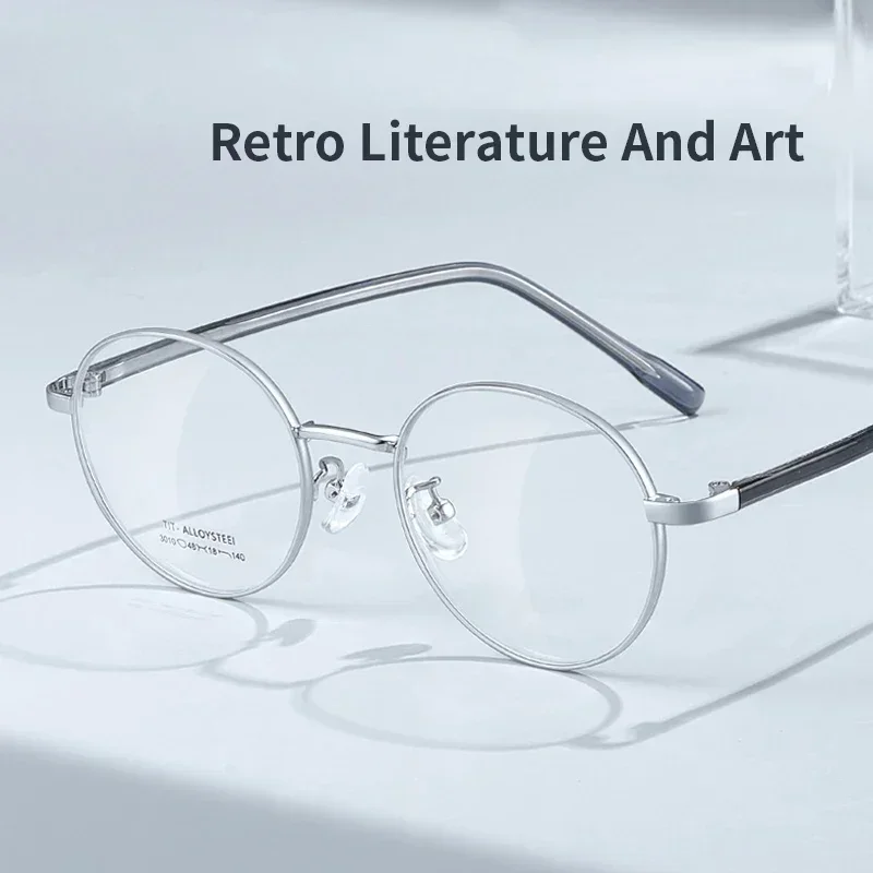 

Очки Ollymurs Alloy RetroRound для мужчин и женщин, сверхлегкие и удобные, маленькие по размеру, оптические очки по рецепту, GD3010