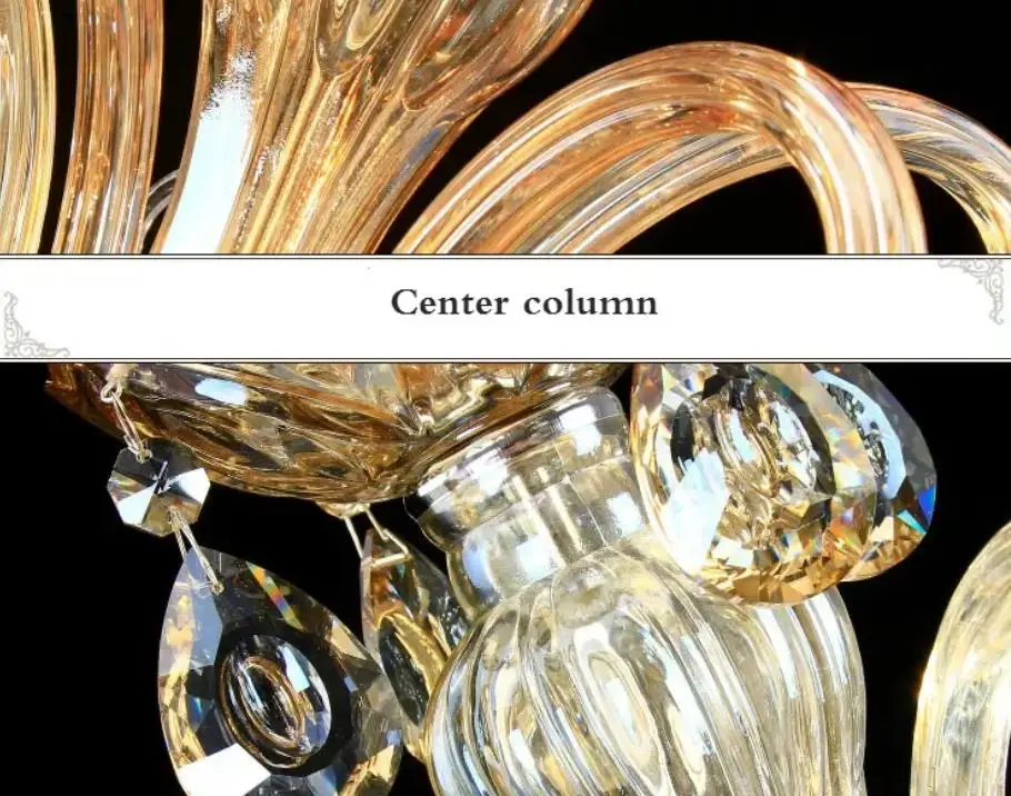 

Crystal Luxury New Big Lustres Chandelier 100% K9 Large Home Decoration Amber/gold crystal