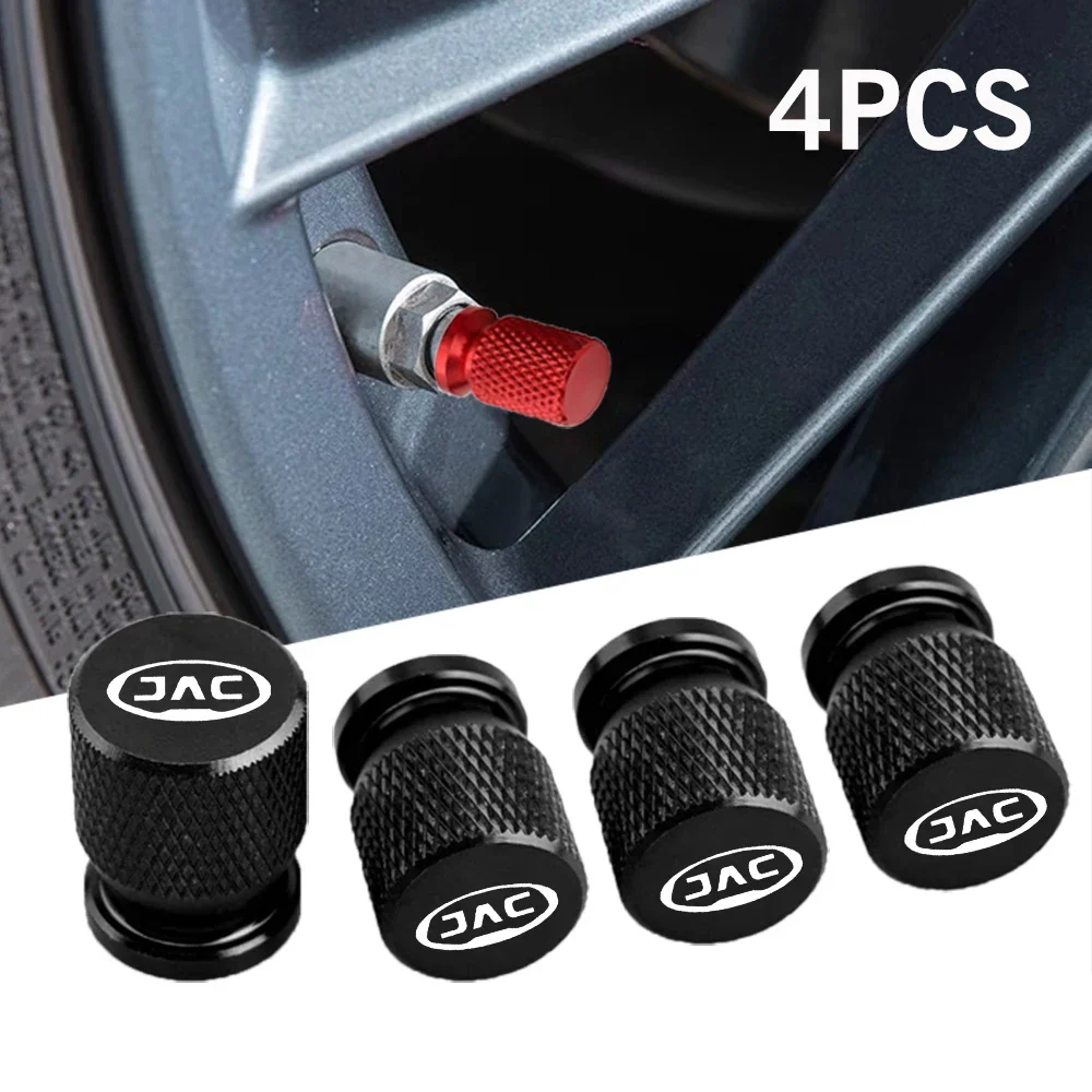 4 pçs válvula de pneu de carro aparafusada acessórios da roda haste da válvula tampa poeira para jac js4 s1 s2 s3 s4 s5 t6 t8 t40 v7 j7 iev7s iEVA50