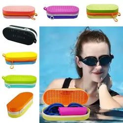 Men Women Portable Breathable Swimming Goggles Storage Box Silicone Glasses Box Holder Sunglasses Bag Reading Eyewear Case