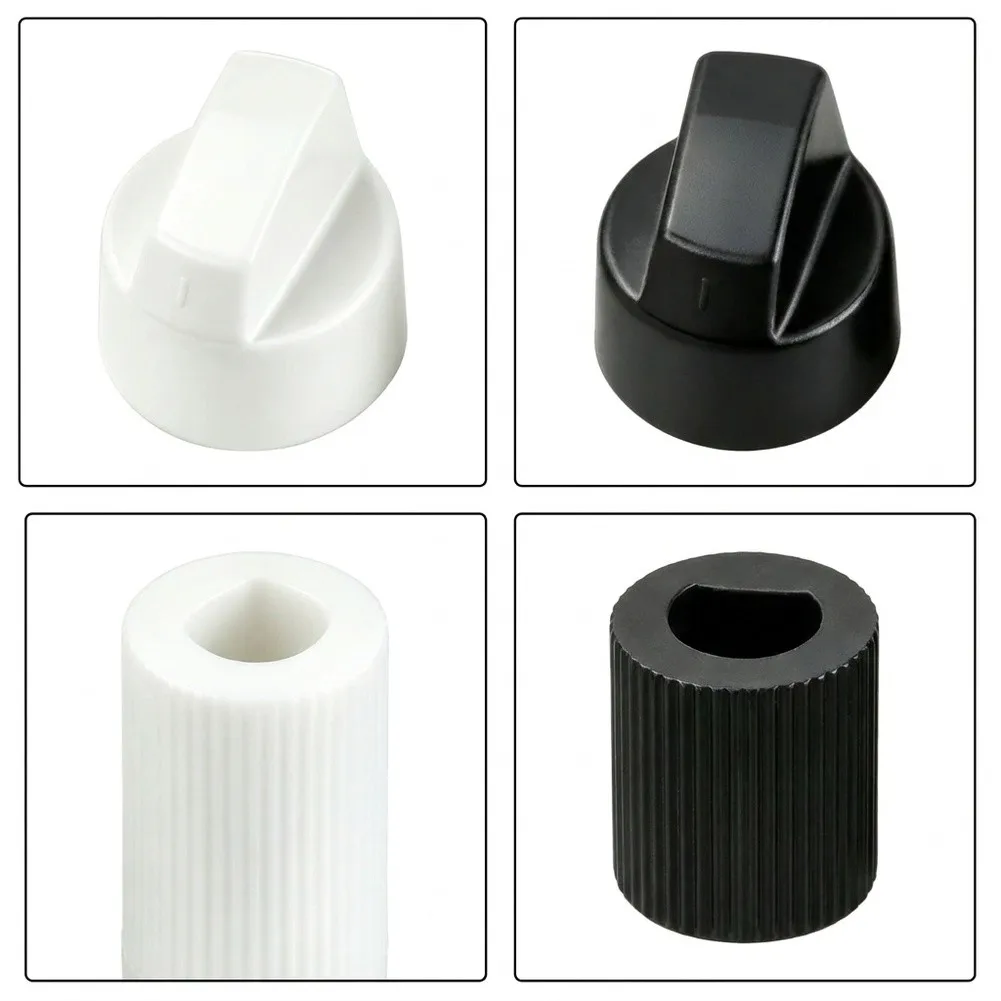 8 Piece Gas Stove Knob Set with 8 Long 16 Short Connectors Fits For 6mm 8mm Shaft Diameter for Gas Cooktops Ovens