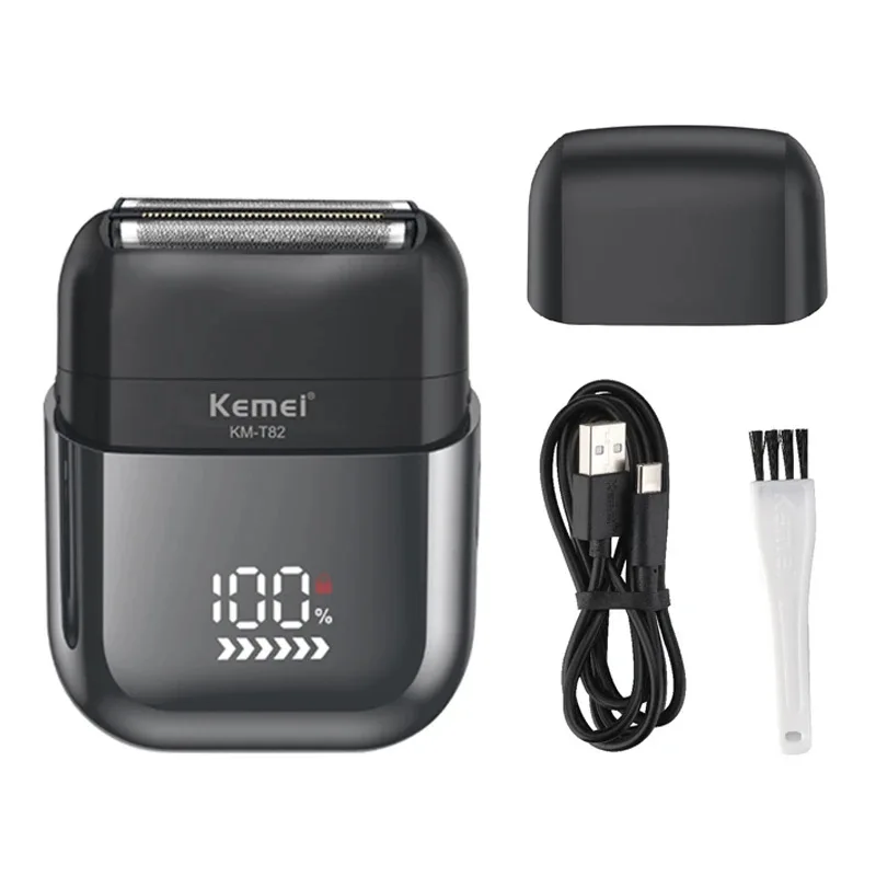 Kemei Waterproof Foil Shaver Electric Razor for Men's Face Compact Travel Shavers Close Shave Trimmer USB-C Rechargeable Gifts image 4