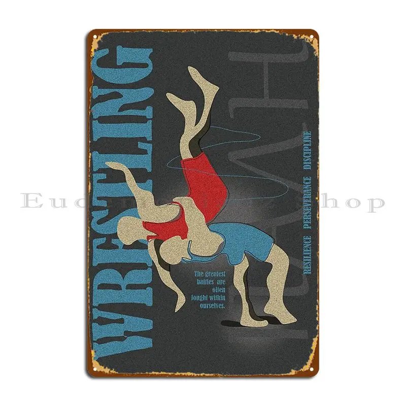 Wrestling Figures Metal Sign Poster Customize Garage Wall Decor Kitchen Wall Mural Tin Sign Poster