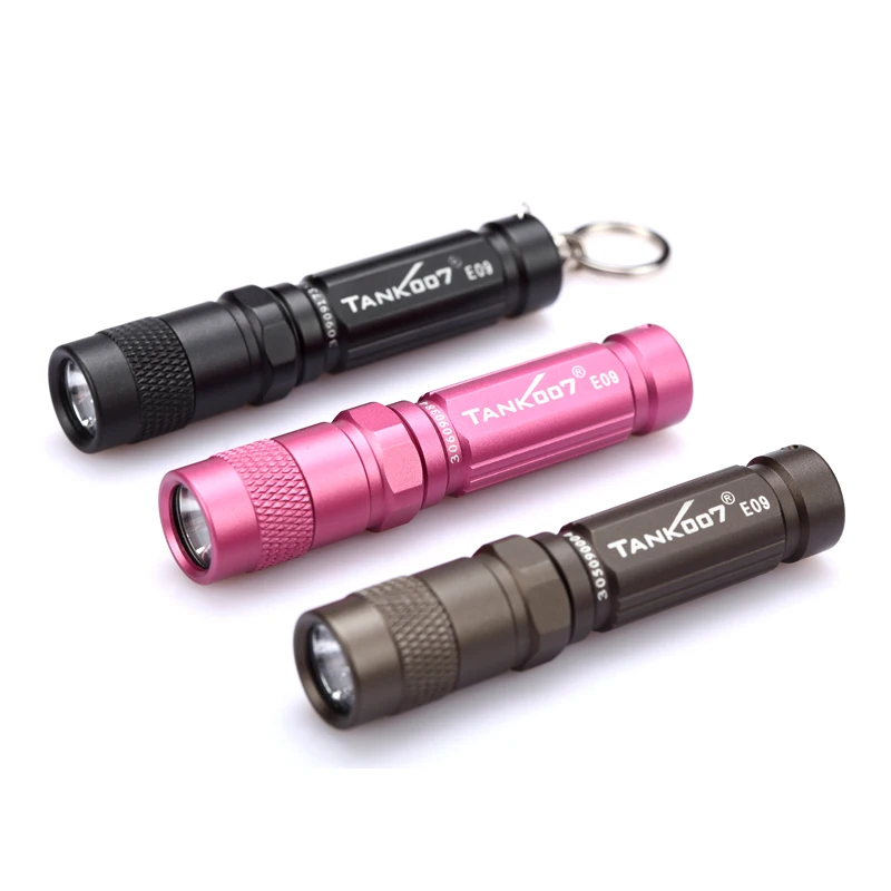 Tank007 E09 Mini Flashlight Portable Outdoor EDC Pocket Light Keychain Torch 3 Modes IPX-8 with AAA Battery For Emergency