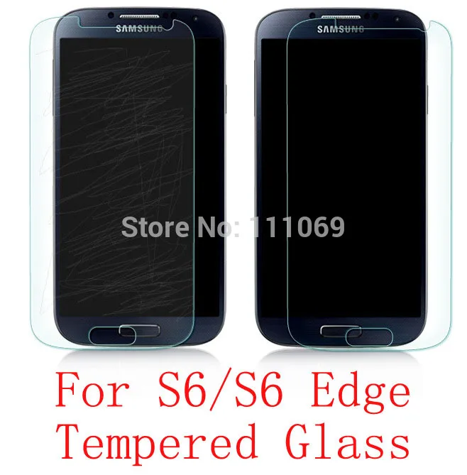 Protector For Samsung Galaxy S6 Edge G925 S5 Premium Tempered Glass Screen Film explosion proof 9h 0.26mm with retail box