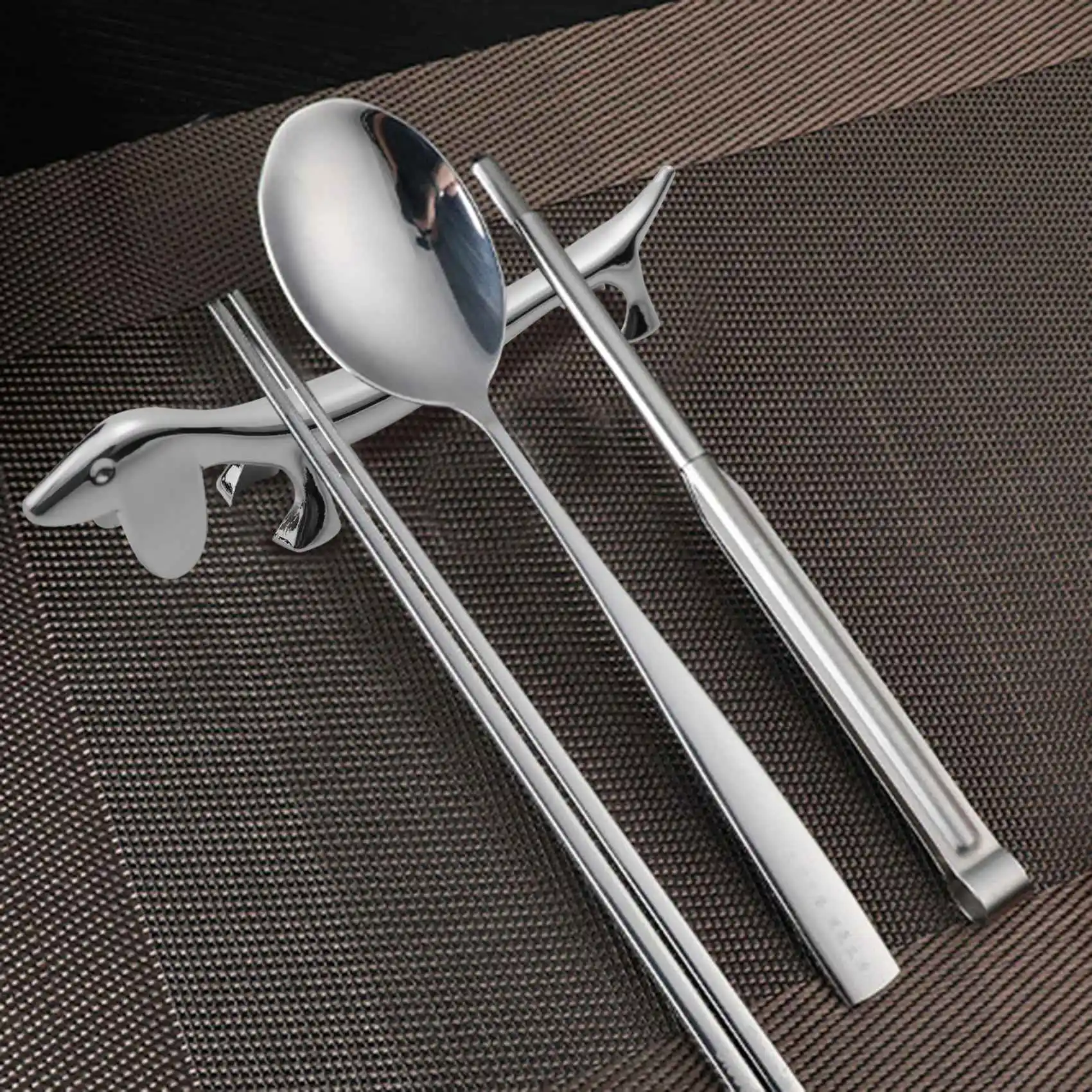 

6 Pcs Chopsticks Rest Little Dog Chopsticks Holder Dachshund Zinc Alloy fork Stand Spoon Tableware Rack Holder Tool