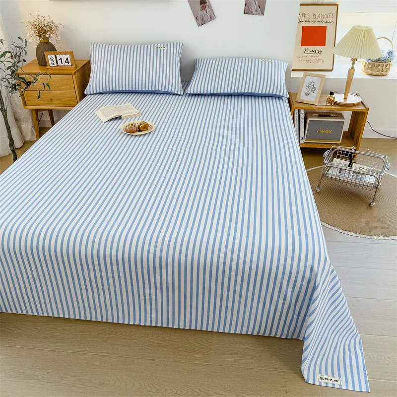 Pure Cotton Bed Flat Sheet Simple Comfortable Bed Sheet Extra Large Cotton Bed Sheet (No Pillow case )