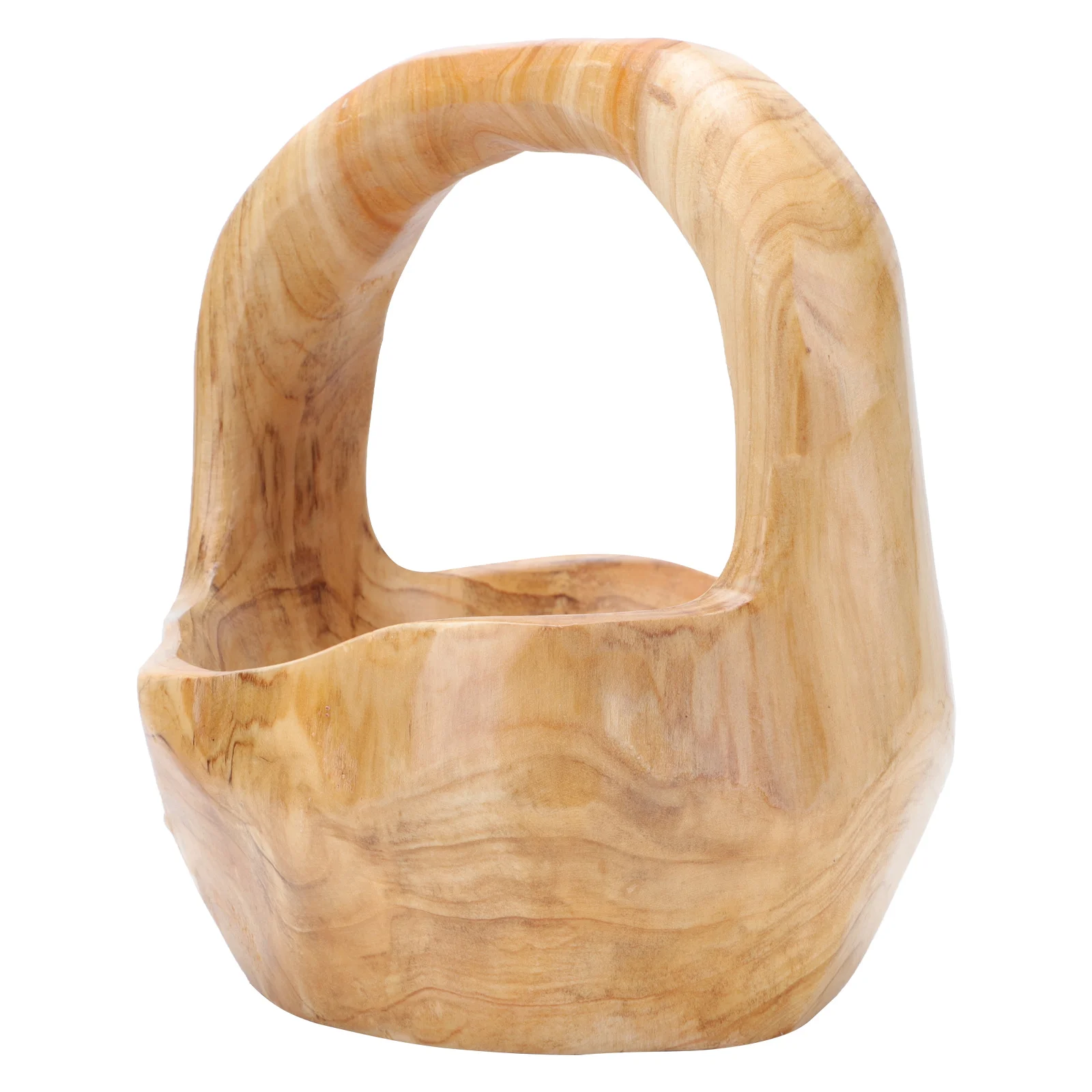 

1pc Solid Wood Fruit Basket Large Capacity Smooth Surface Stable Dessert Tray Storage Bowl Kitchen Bar Home Decor Gift
