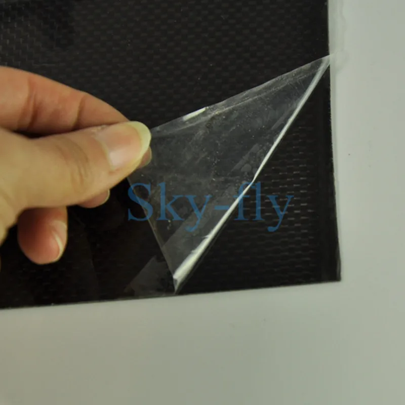 1 Sheet 0.3mm 100% Carbon Fiber Plate Panel Sheet 3K Plain Weave Glossy Hot Multi-Size