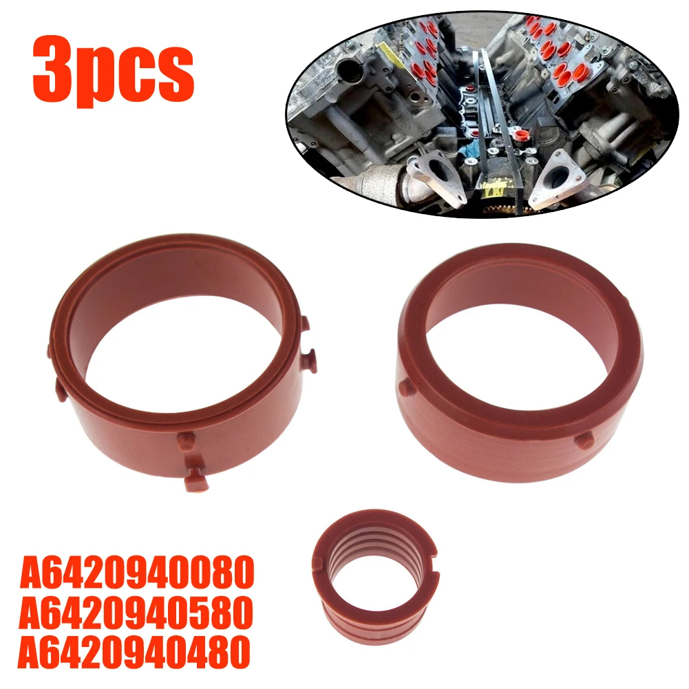 3 sztuk/zestaw uszczelka dolotowa + uszczelka wlotowa + zestaw uszczelniający odpowietrzający do MERCEDES OM642 A6420940080, A6420940080, A6420940580