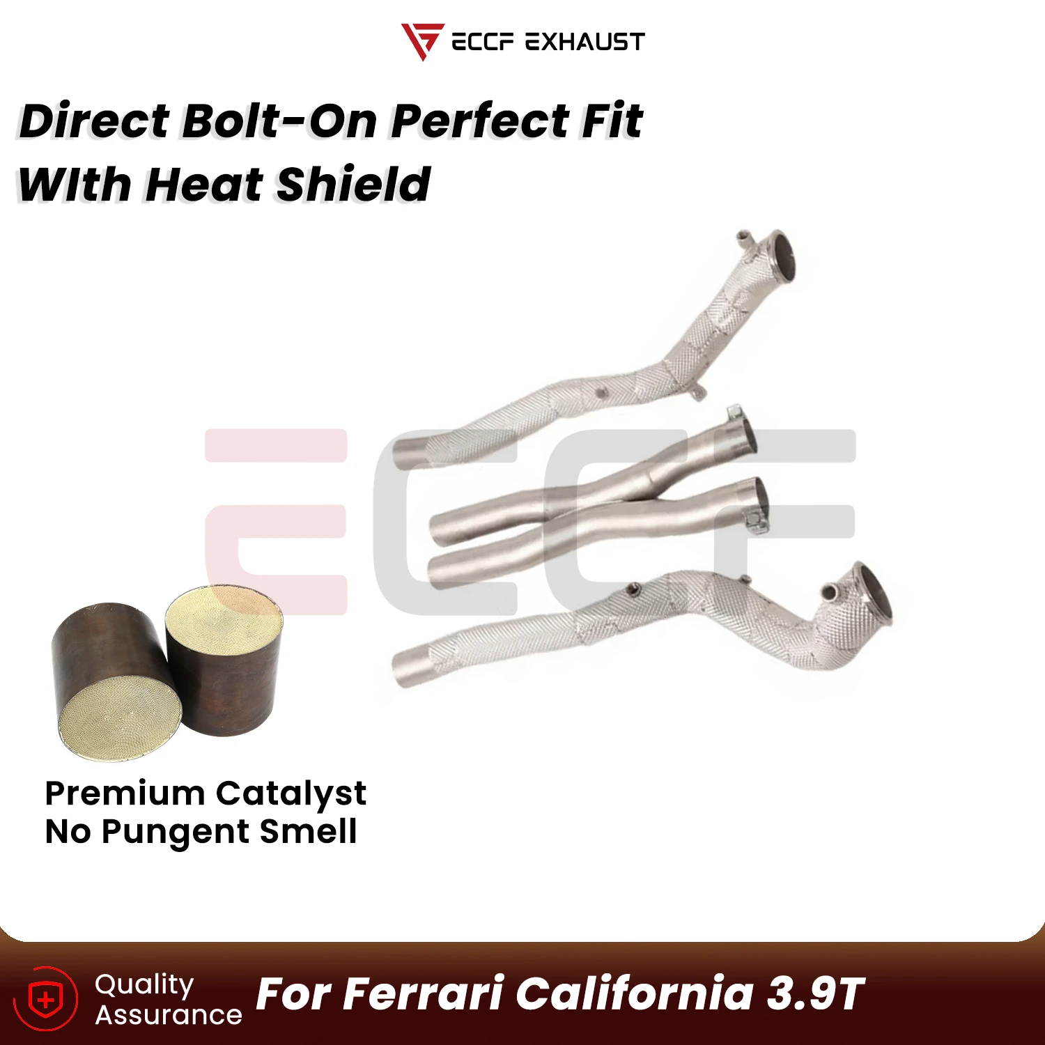 

Sporty Downpipe and X Pipe With Heat Shield For Ferrari California 3.9T Aggressive Sound Plug and Play Upgrade Performance