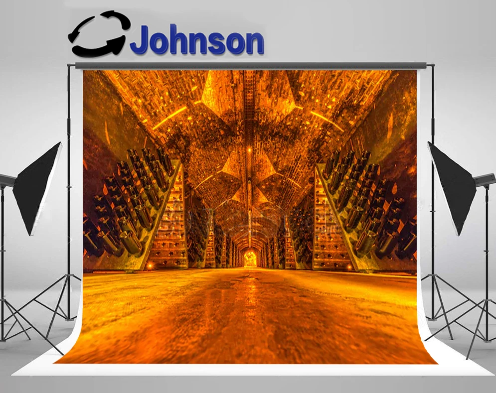 JOHNSON Wine Cellar Champagne Cellars Champagne Bottles Pupitres Caves photo backdrop Computer print party backgrounds