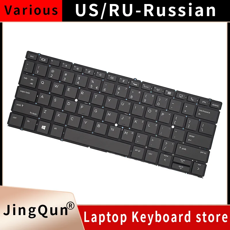 

NEW Original US Russian Laptop Keyboard For HP EliteBook X360 830 G6/835 G6/730 G6/735 G6 SN9180BL L40527-001 With backlight