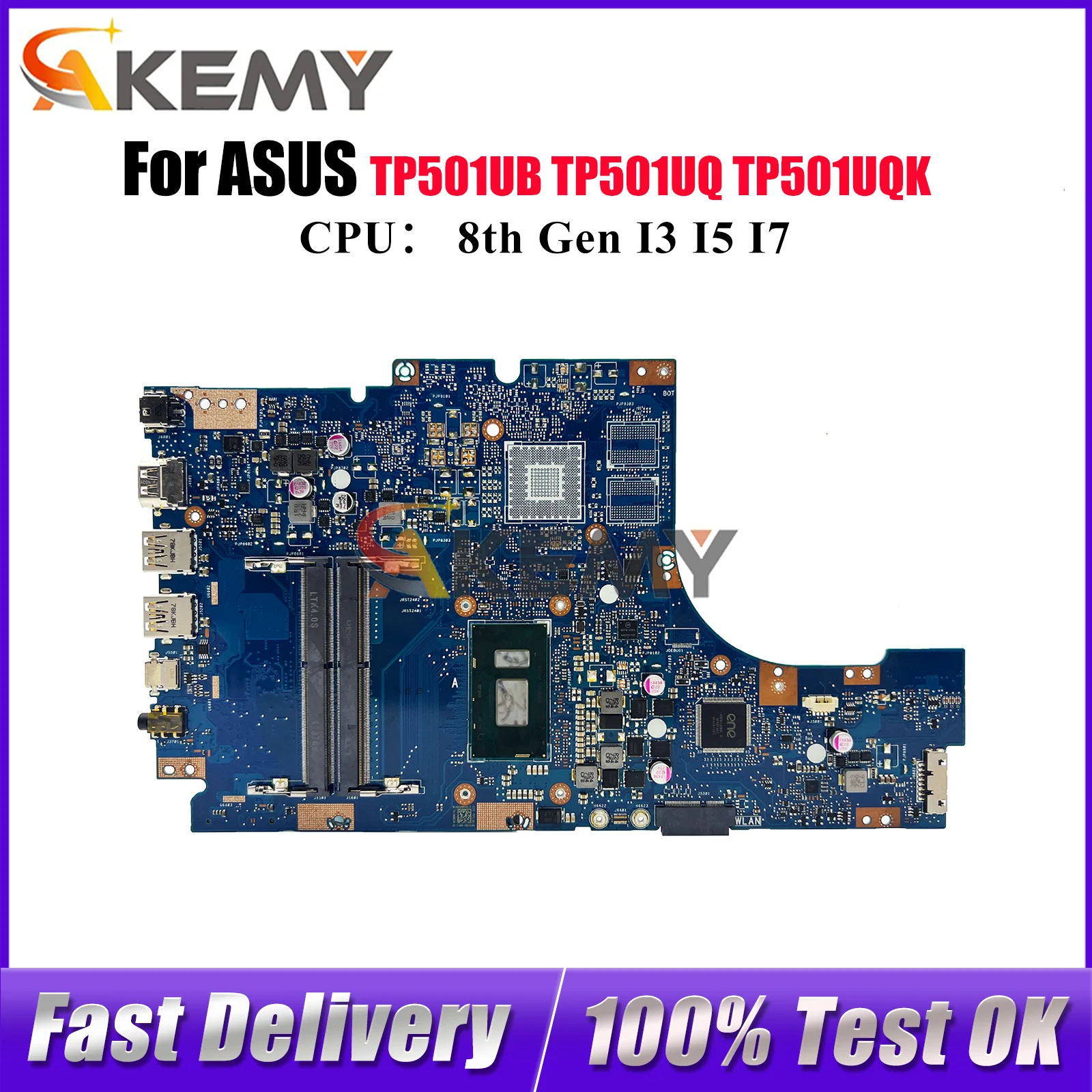 

TP501UA Laptop Motherboard For ASUS VivoBook Flip TP501U TP501UQ TP501UB TP501UQK TP501UA Notebook Mainboard With I3 I5 I7 CPU
