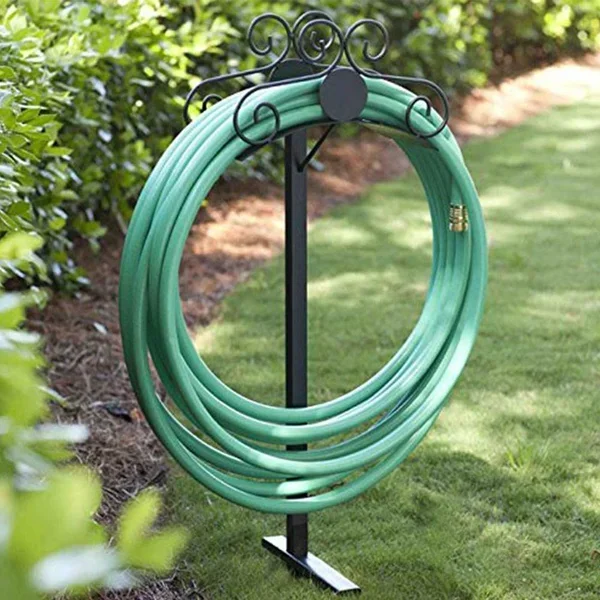 Old style Fire hose reel pot holder fire hose pot long last fire hose reel Designer Metal Planter Pipe for garden watering usage