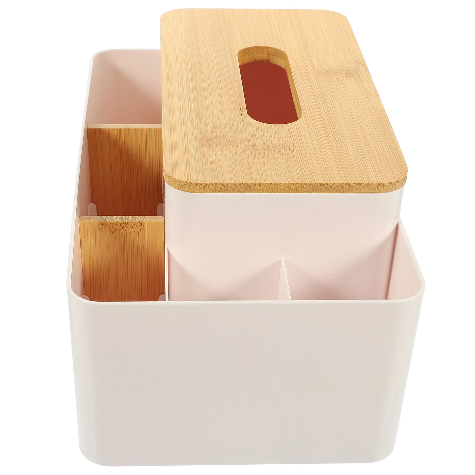 

Wooden Tissue Box Multifunctional Desktop Storage Organizer For Living Room Bathroom Office Hotel Use Plastic Wood Material