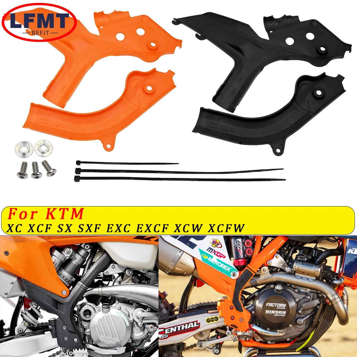 Motorcycle Accessories Frame Protector Guard Cover For KTM EXC XC SX XCF SXF EXCF 125-500 2019 2020 2021 2022 2023 Dirt Bike