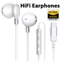 In-Ear HiFi Wired Headphones With Mic For Samsung iPhone HUAWEI XIAOMI Bass Type C 3.5mm Jack Earphones PC Laptop Tablet Headset
