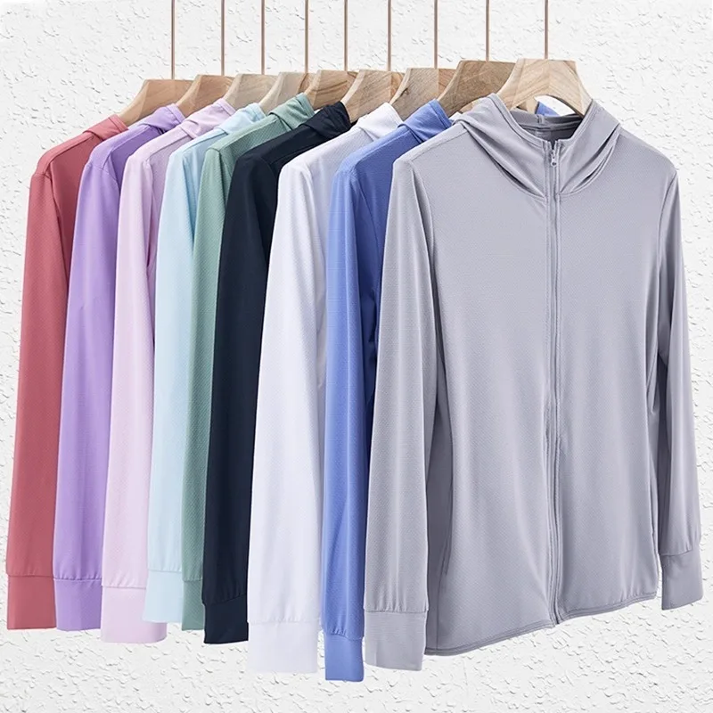 Sonnenschutzkleidung, Anti-UV-Eisseiden-Mesh, Sonnenschutzkleidung für Männer und Frauen, Hautschutzkleidung, leichte Sommerjacke, Fishi