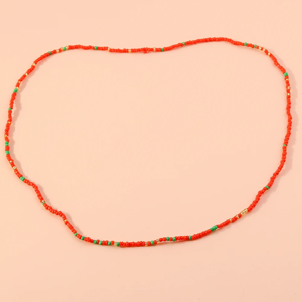 Aihua Bohemia 75 cm lange, farbenfrohe, elastische Perlenkette für Damen, Sommer, Strand, Party, Schmuck, Geschenke, Pulloverkette – Detail 9