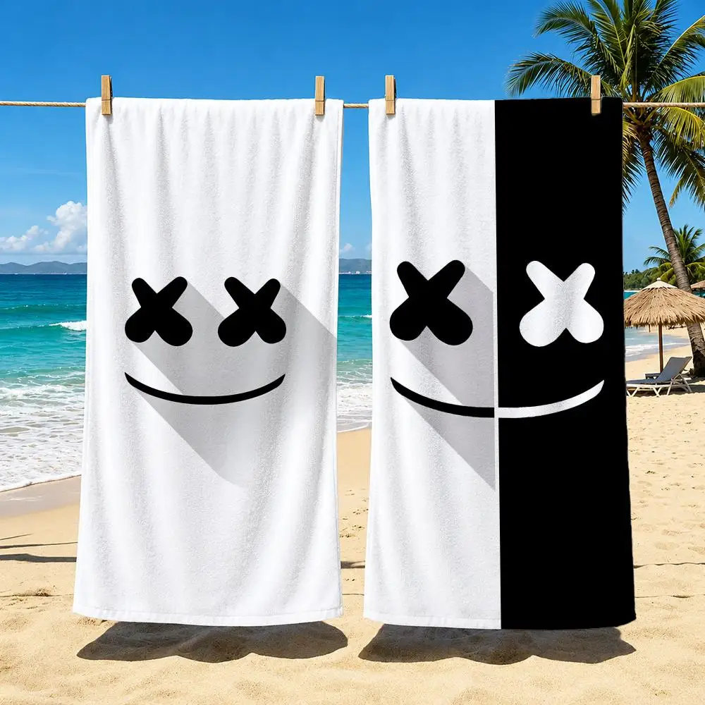 DJ M-Marshmello Towel Towel beach towel, quick drying absorbent bath towel for Swim,Gym,Camping,Outdoor hot