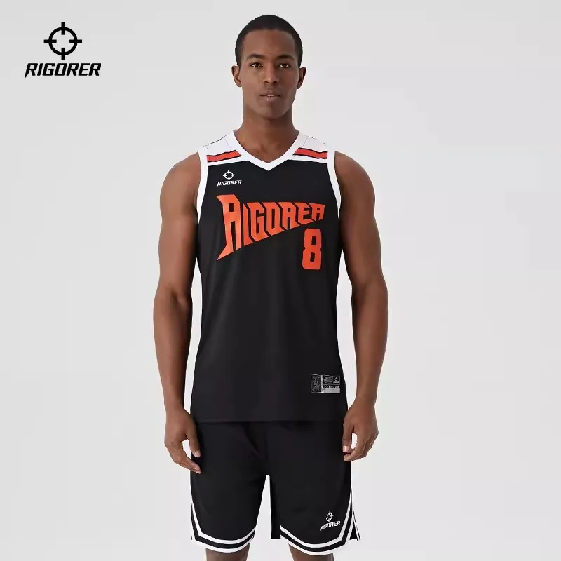 

RIGORER Adult Basketball Competition Training Single-sided Wear Loose Sweat-wicking Breathable Customized Group BasketBall Suit