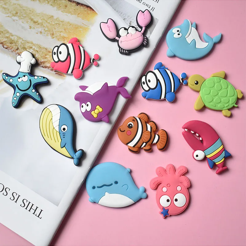 Creative Cartoon PVC Fridge Magnets Zoo Animal Magnetic Toys Toddler Souvenir Refrigerator Magnets Fridge Magnets for Babies Kid