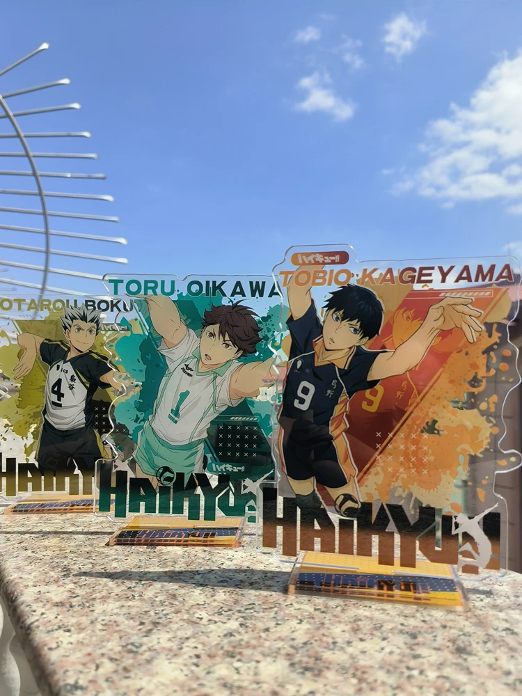 Game Haikyuu!! Shoyo Hinata Tobio Kageyama Cosplay Competition Bat Double-faced Standing Sign Decoration  Ambitus  Anime