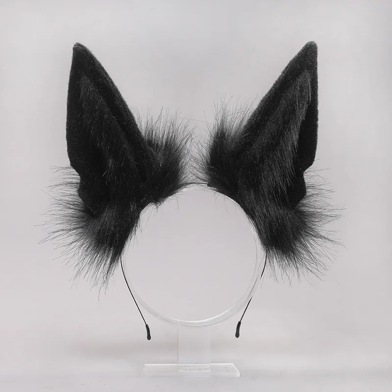 Wolf Ear Hairband Kawaii Cosplay Props Cat Ears Headband Women Girls Hair Hoop Party Costume Hair Accessories JK Lolita Headwear