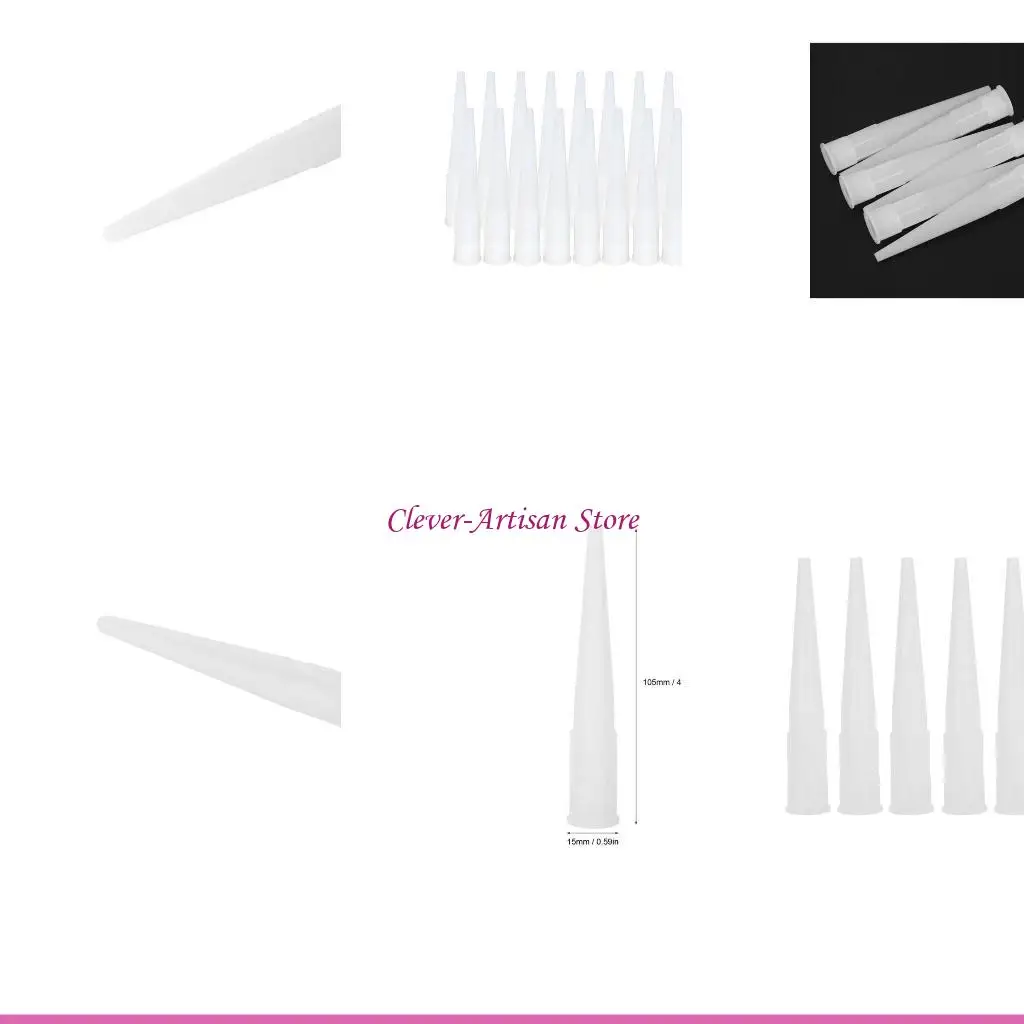 

E06B Hand Caulking Guns Nozzle Applicator Finishing Tool 20pcs Inner Diameter 0.3mm
