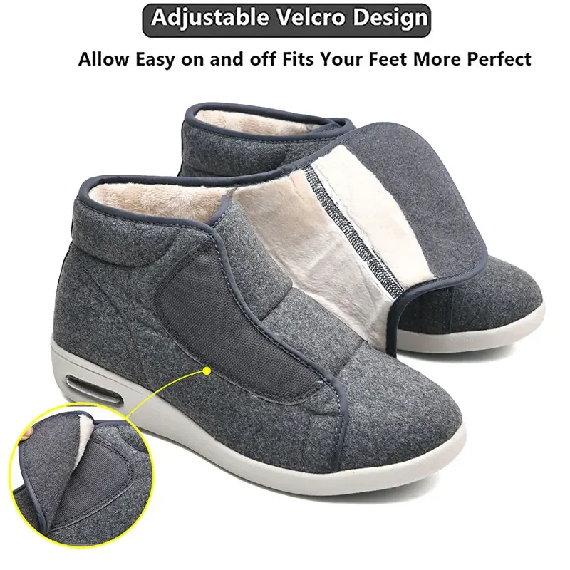 VIP Men Casual Solid Color Shoes Unisex Comfortable Plush Shoes Men Soft Shock-absorbing Sneakers Plus Size