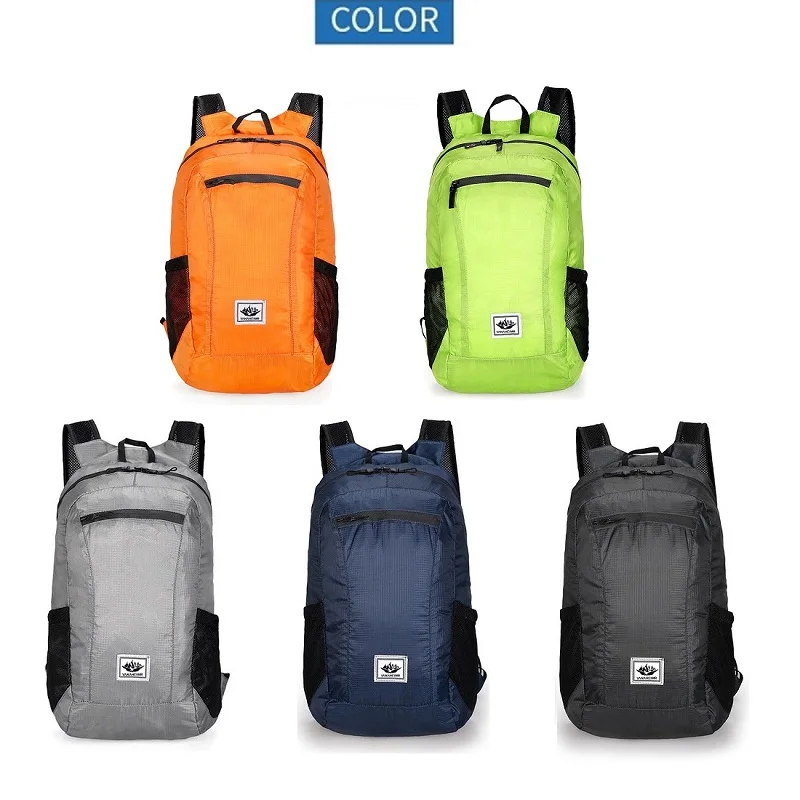 Açık yürüyüş çantası 20L hafif taşınabilir sırt çantası kadın erkek seyahat yürüyüş için katlanabilir su geçirmez katlanır Ultralight paketi