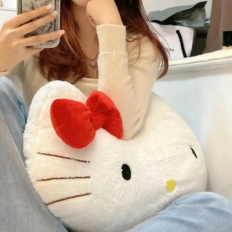 Hello Kitty Anime Sanrio simpatico cartone animato testa peluche cuscino divano cuscino da comodino cuscino per auto cuscino per pisolino regali di compleanno ragazza