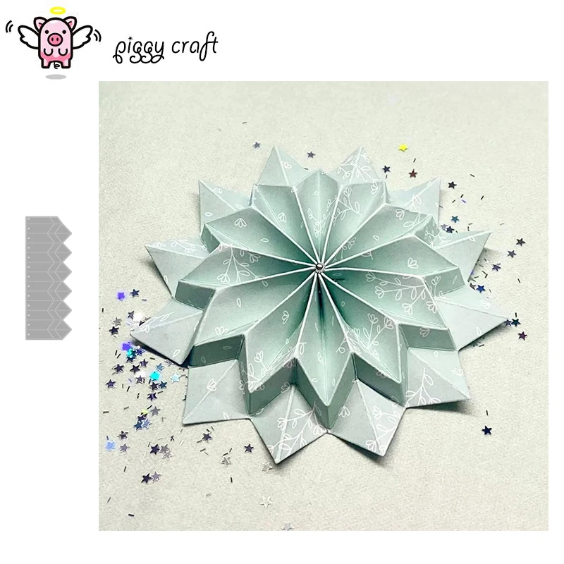 Piggy artesanato corte de metal dados corte molde 3d dobrado flores scrapbook papel artesanato faca molde lâmina perfurador estênceis morre