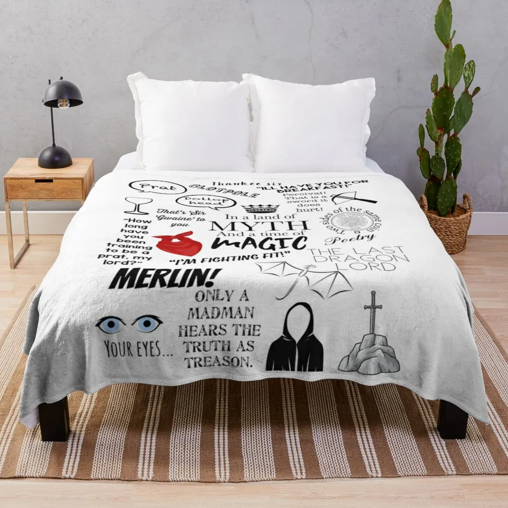 

Merlin quotes Throw Blanket Decorative Blankets Custom Blanket Polar blanket Thermal Blanket