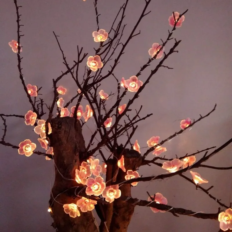 LED Cherry Blossom Fairy Light Battery Powered Pink Warm Light Cherry Blossom String Light Suitable for Indoor Decorative Lights image 4