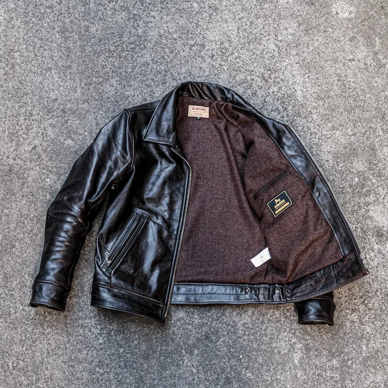 LNY!Wholesales,.Luxury Italy tanned horsehide wax jacket.tea core vintage leather coat.Classic rider leather clothes.Super